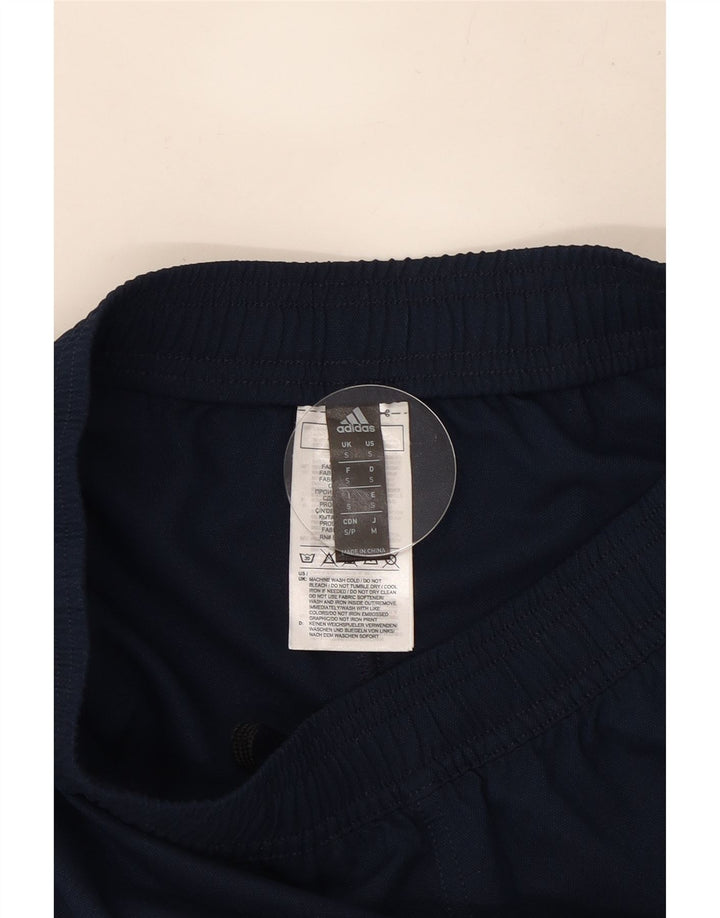 Adidas Mens Graphic Sport Shorts Small  Navy Blue Polyester