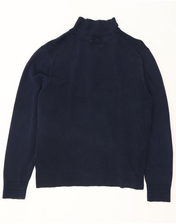 Tommy Hilfiger Mens Cardigan Sweater XL Navy Blue Cotton