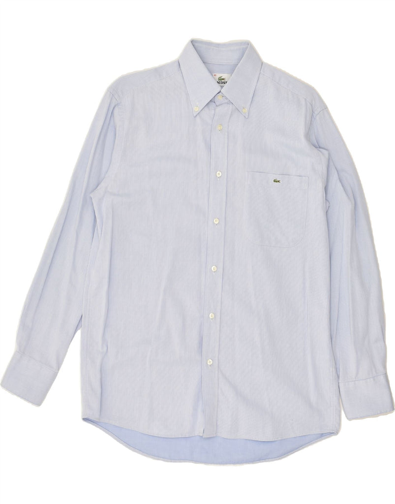 LACOSTE Mens Shirt Size 40 Medium Blue Pinstripe Cotton Vintage Lacoste and Second-Hand Lacoste from Messina Hembry 