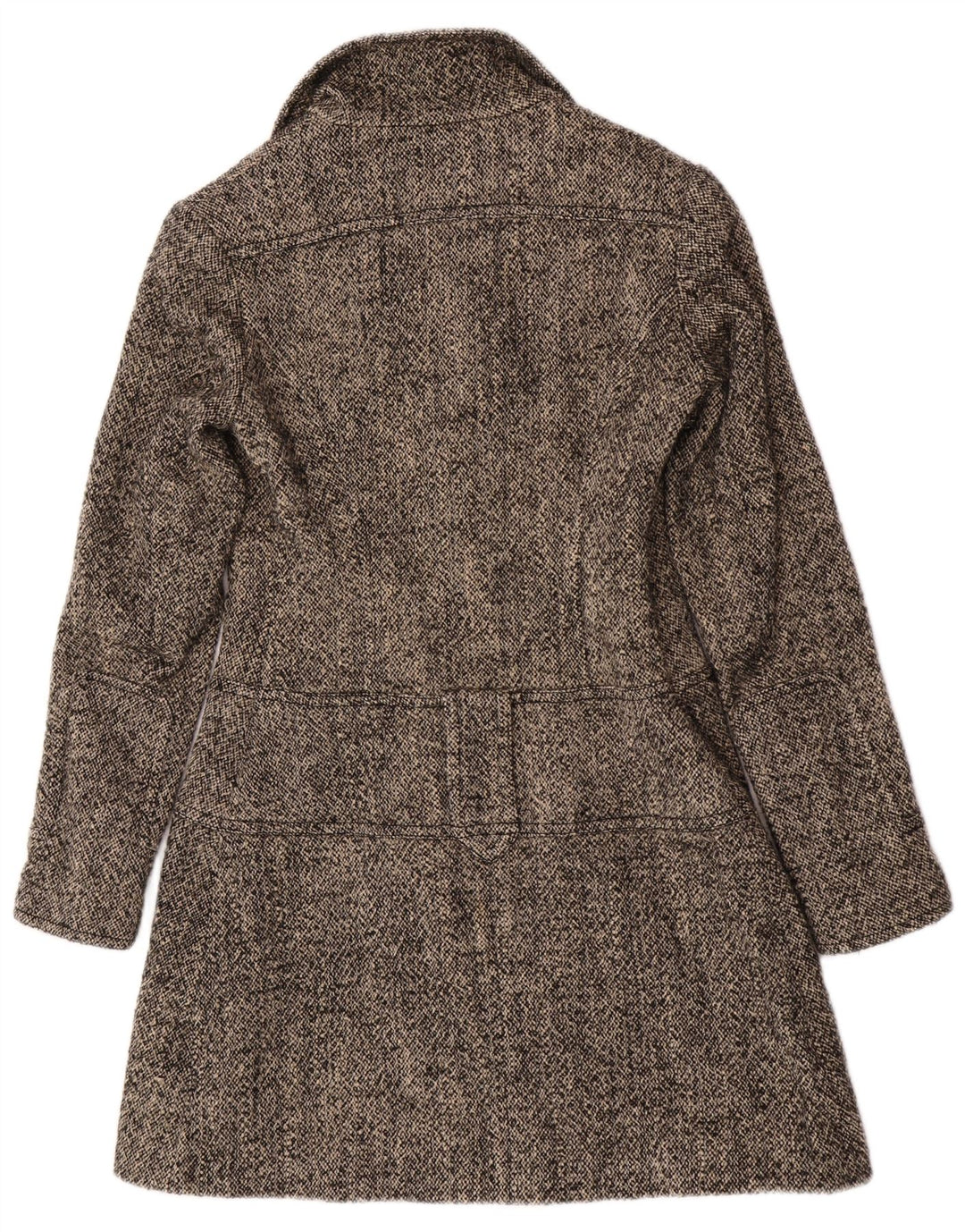 Guess Womens Overcoat UK 12 Medium Grey Flecked Wool