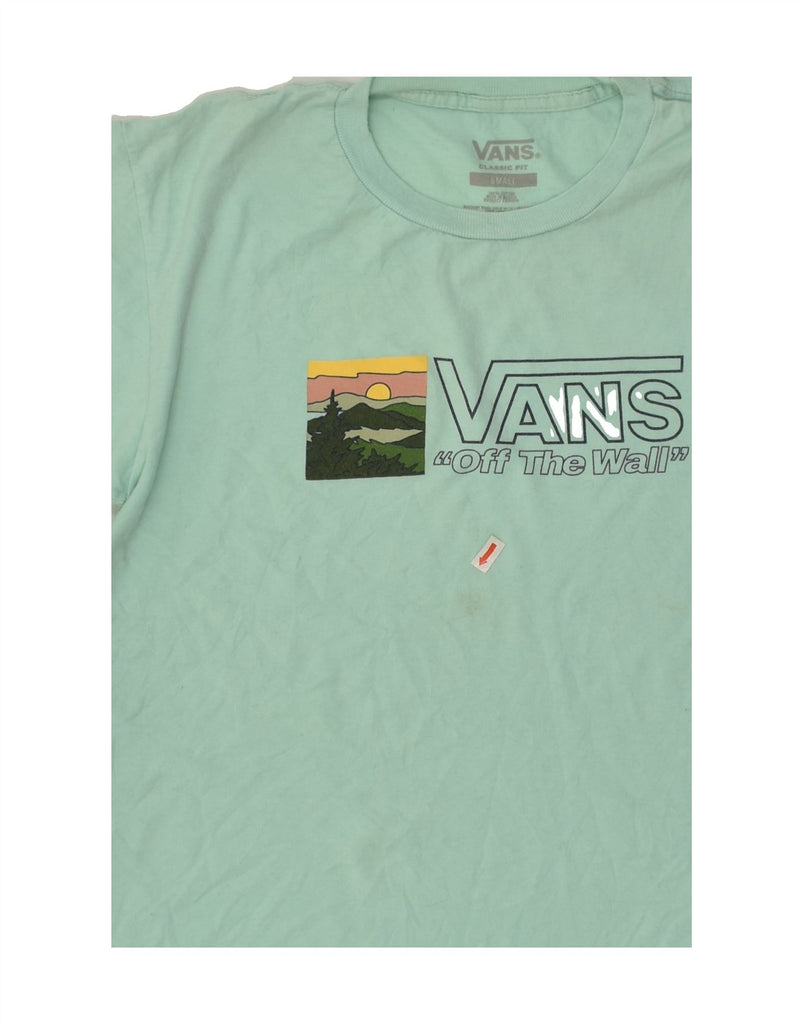 VANS Mens Classic Fit Graphic T-Shirt Top Small Green Cotton | Vintage Vans | Thrift | Second-Hand Vans | Used Clothing | Messina Hembry 