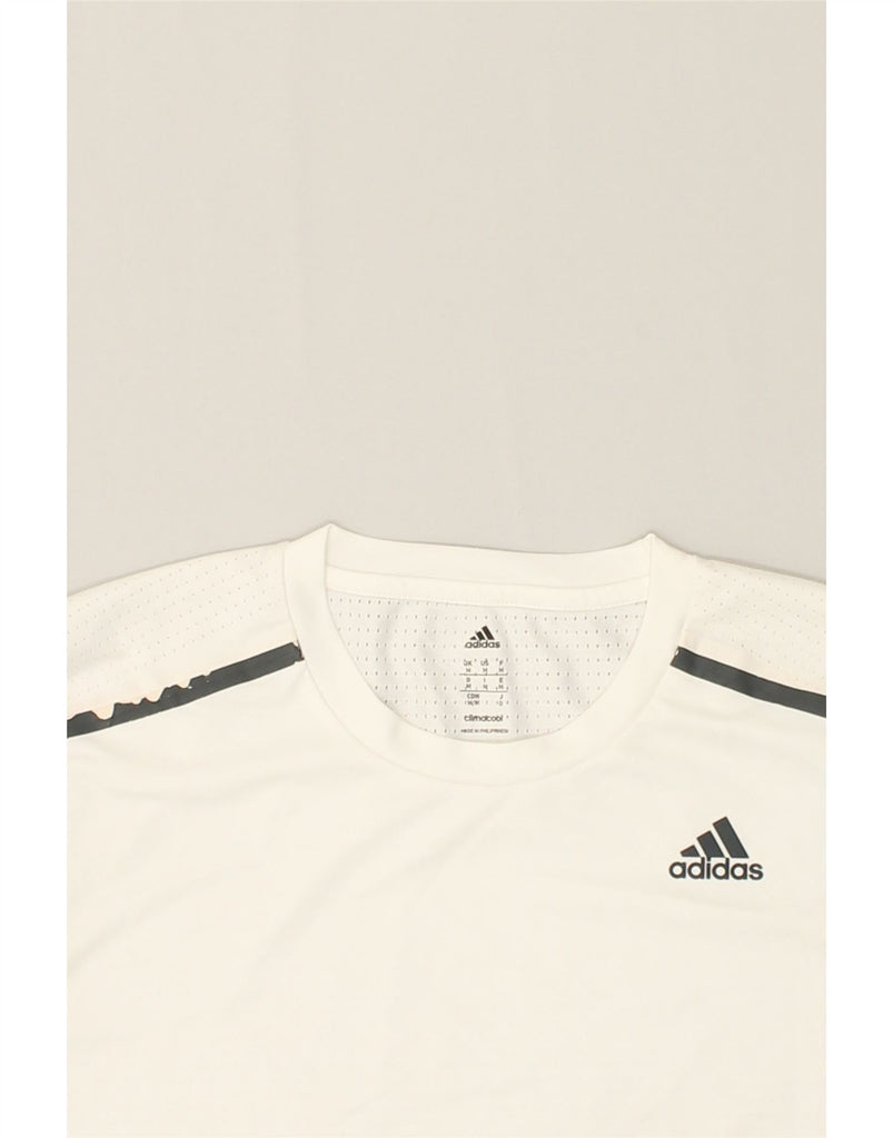 ADIDAS Mens Climacool T-Shirt Top Medium White Polyester | Vintage Adidas | Thrift | Second-Hand Adidas | Used Clothing | Messina Hembry 