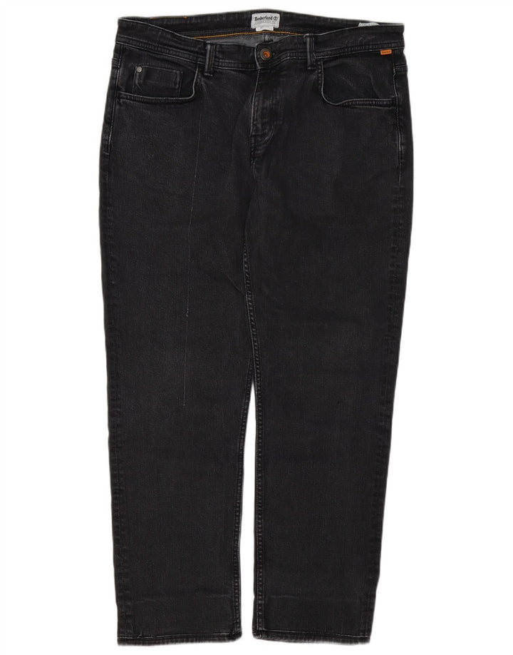 Timberland Mens Straight Jeans W35 L29 Black Cotton