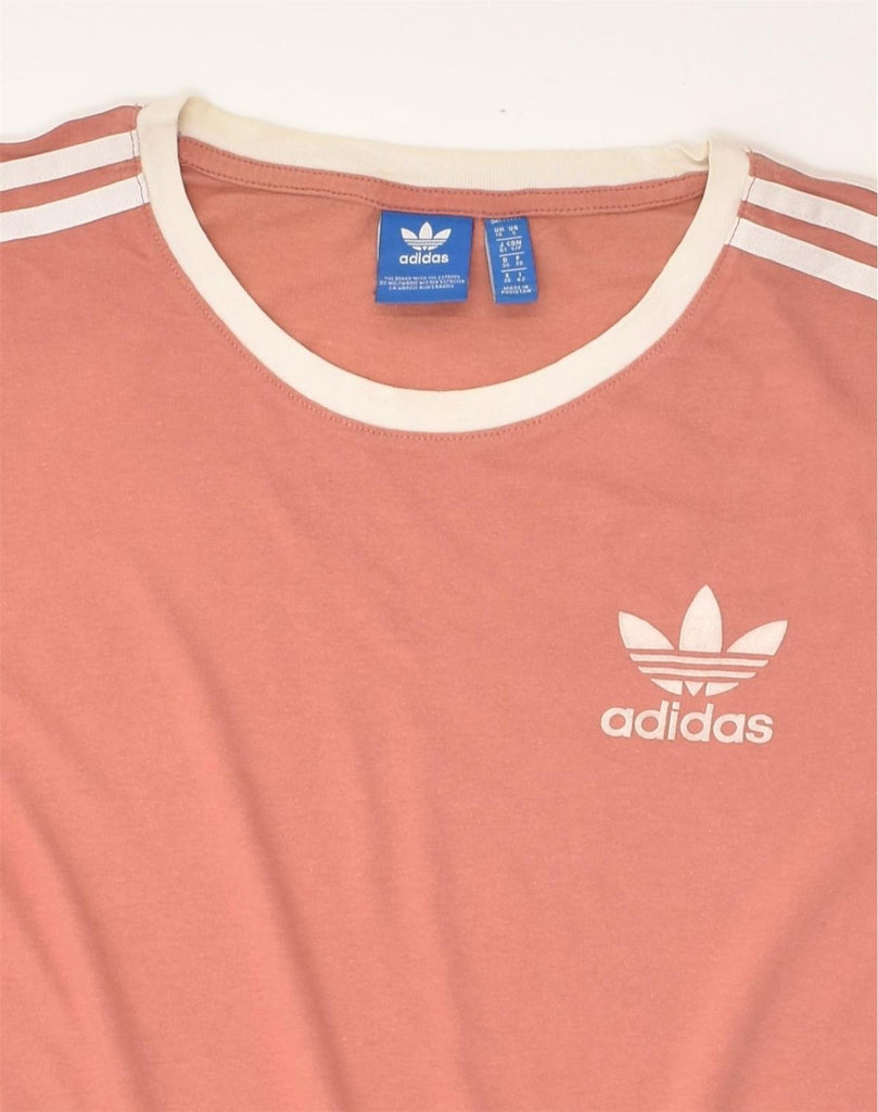 ADIDAS Womens T-Shirt Top UK 10 Small  Beige Cotton | Vintage Adidas | Thrift | Second-Hand Adidas | Used Clothing | Messina Hembry 