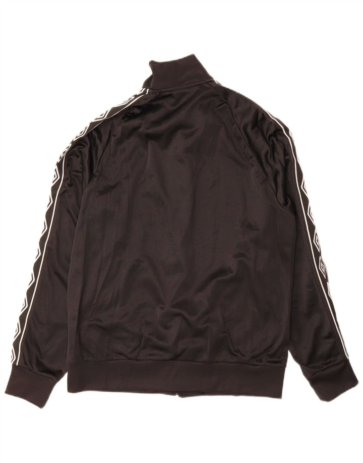 Umbro Mens Graphic Tracksuit Top Jacket Medium Black Polyester