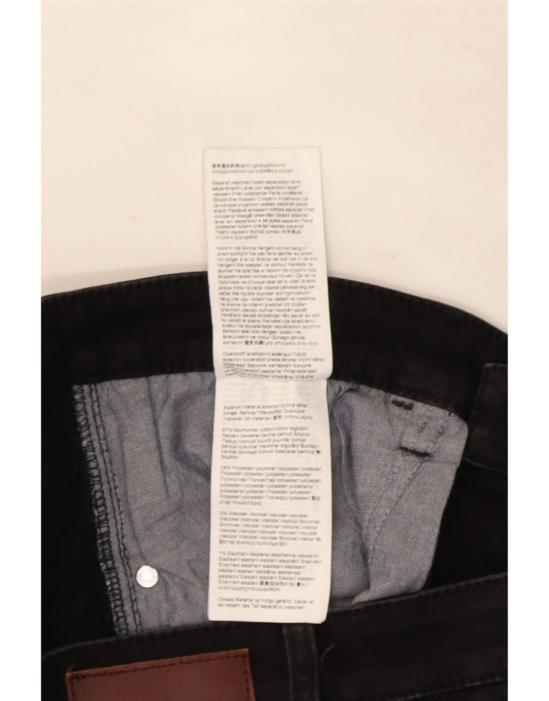 Camel Active Mens Slim Jeans W33 L30 Black Cotton