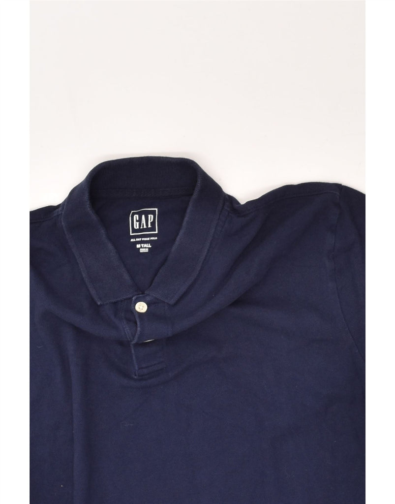 GAP Mens Tall Polo Shirt Medium Navy Blue Cotton | Vintage Gap | Thrift | Second-Hand Gap | Used Clothing | Messina Hembry 