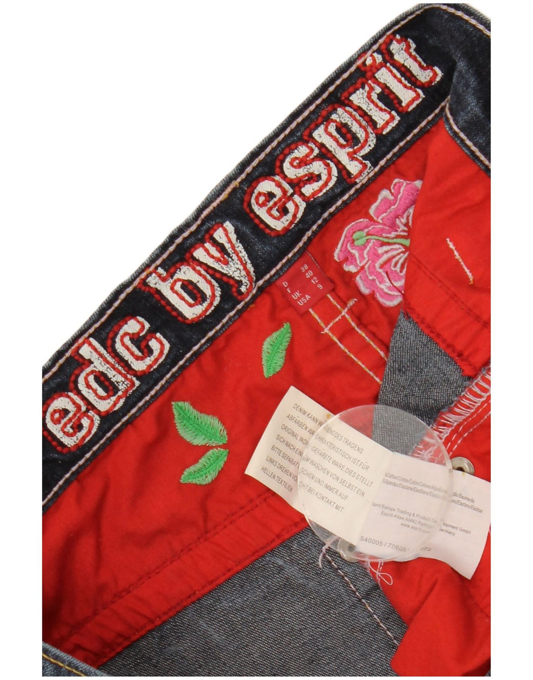 ESPRIT Womens Bootcut Jeans UK 12 Medium W28 L27 Navy Blue Cotton