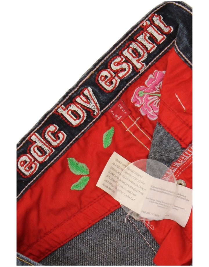 ESPRIT Womens Bootcut Jeans UK 12 Medium W28 L27 Navy Blue Cotton