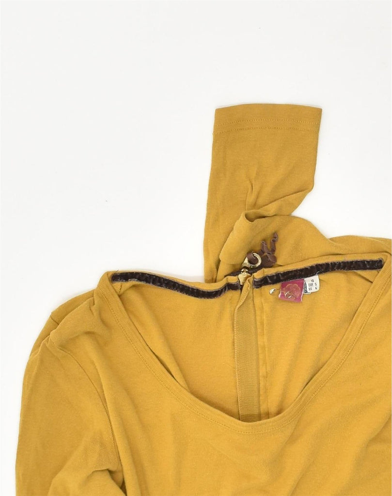 JOULES Womens Top Long Sleeve UK 10 Small Yellow Cotton | Vintage Joules | Thrift | Second-Hand Joules | Used Clothing | Messina Hembry 