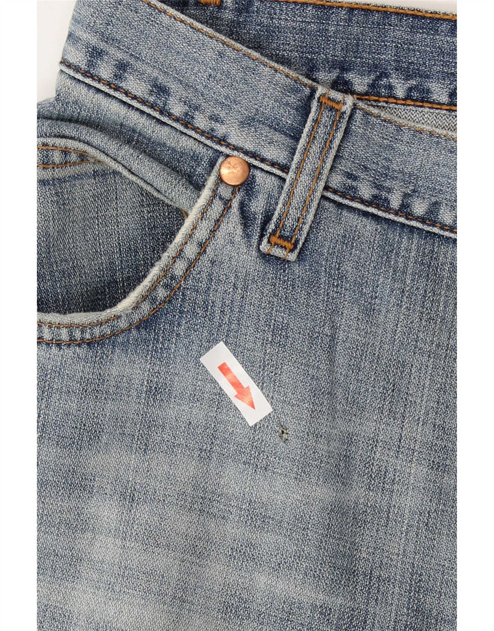 Wrangler Womens Evolution Straight Jeans W33 L33 Blue Cotton
