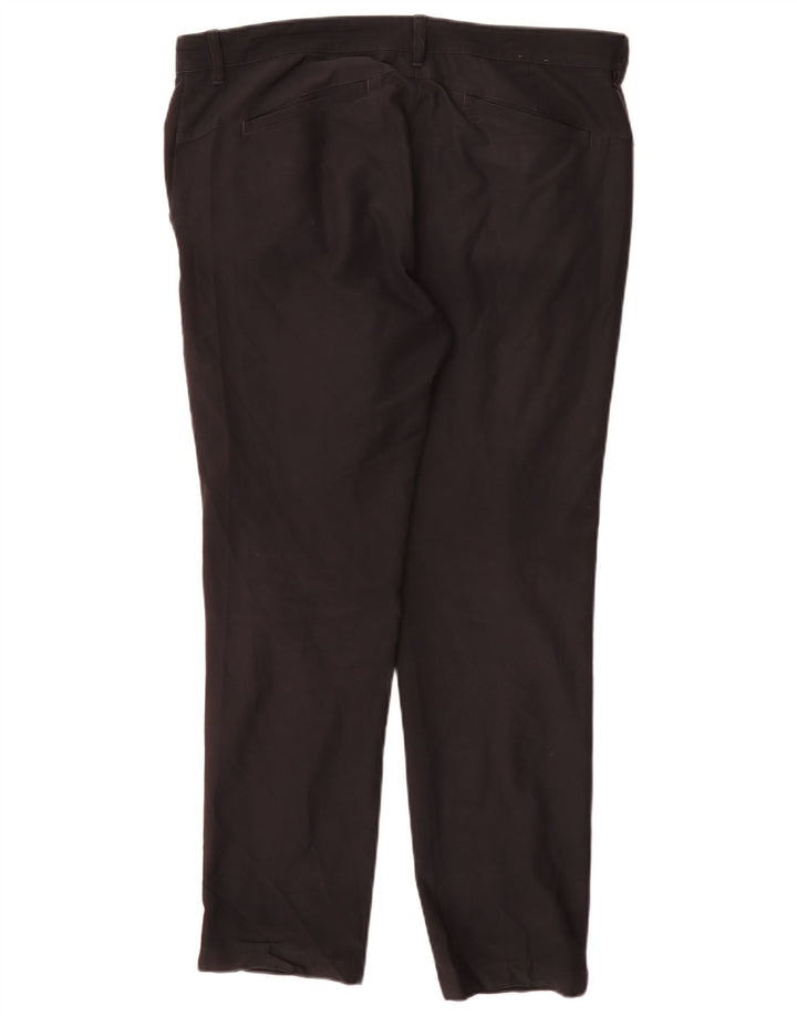 Adidas Womens Regular Chino Trousers W34 L30 Black Polyester