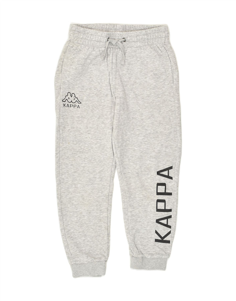 KAPPA Boys Graphic Tracksuit Trousers Joggers 9-10 Years Grey Flecked | Vintage Kappa | Thrift | Second-Hand Kappa | Used Clothing | Messina Hembry 