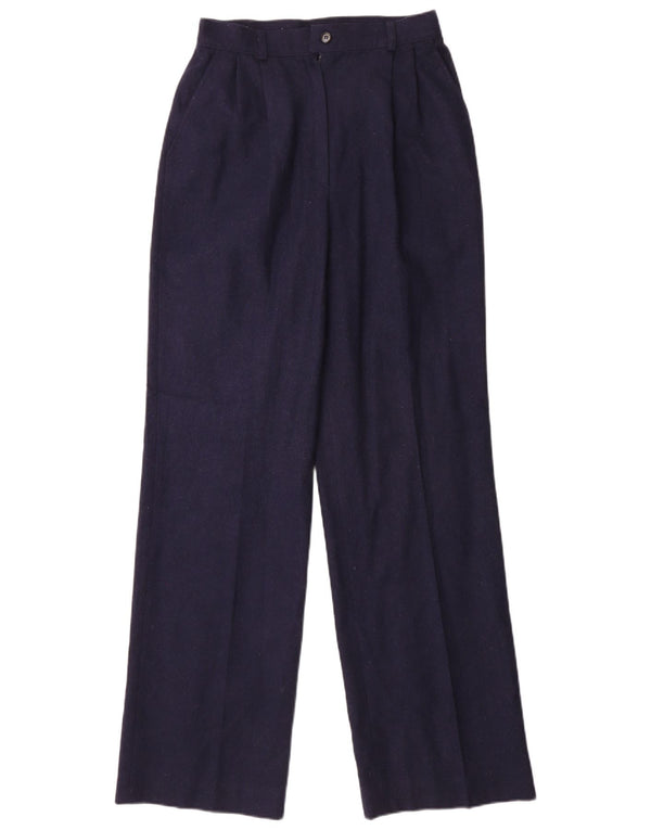 Pendleton Womens Pegged Chino Trousers W26 L32 Navy Blue Virgin Wool