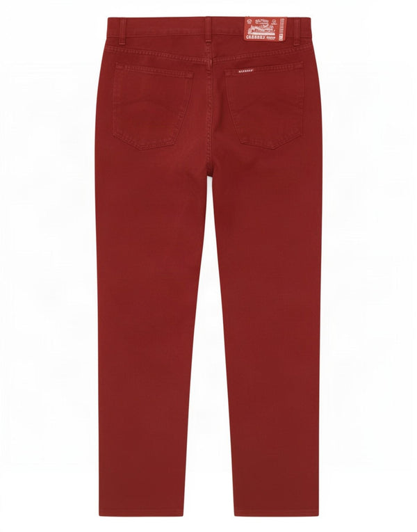 Carrera Mens 700 Straight Jeans W33 L30 Maroon Cotton