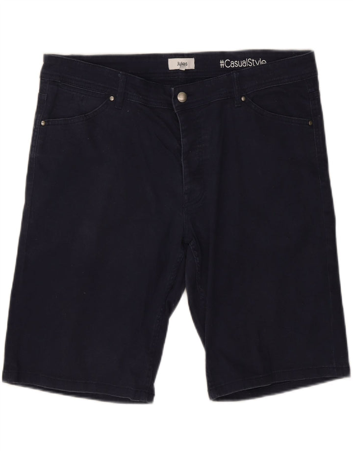 JULES Womens Denim Shorts IT 48 XL W38 Navy Blue Cotton