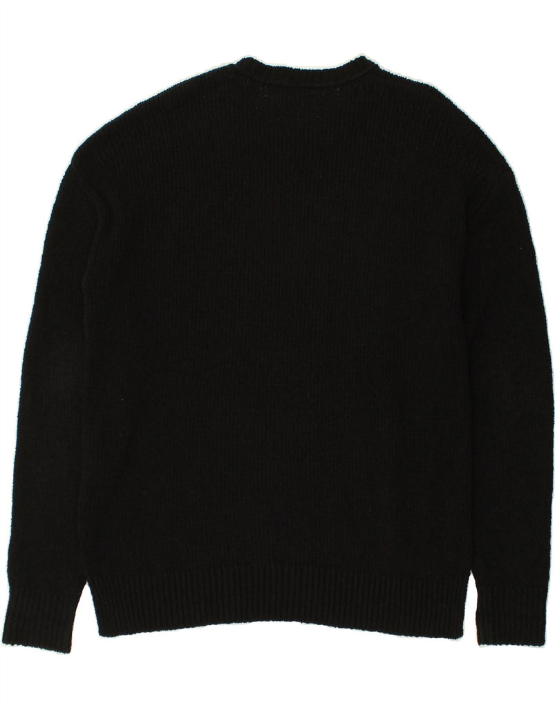ALL SAINTS Mens Oversized Crew Neck Jumper Sweater Medium Black Cotton | Vintage All Saints | Thrift | Second-Hand All Saints | Used Clothing | Messina Hembry 