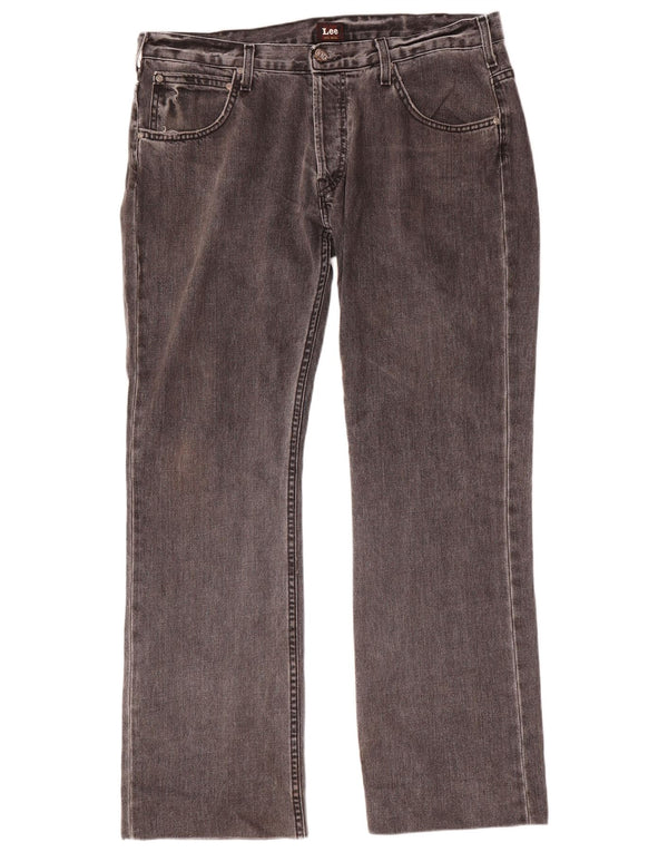 Lee Mens Knox Straight Jeans W36 L32 Grey Cotton