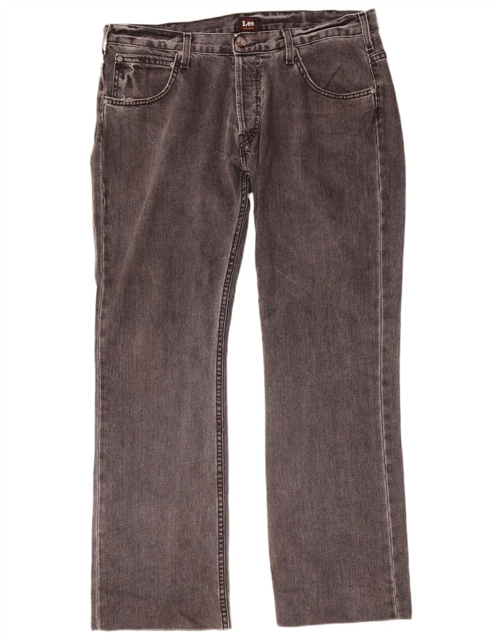Lee Mens Knox Straight Jeans W36 L32 Grey Cotton
