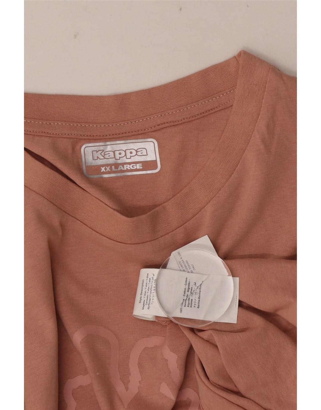 Kappa Mens Graphic T-Shirt Top 2XL Pink Cotton