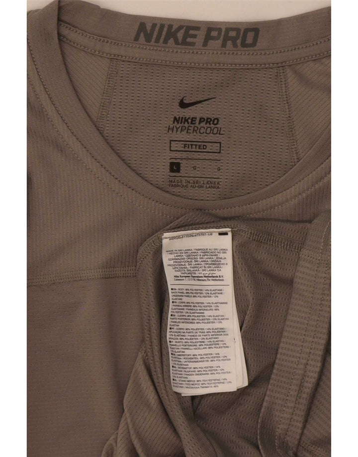 Nike Mens T-Shirt Top Large Grey Polyester