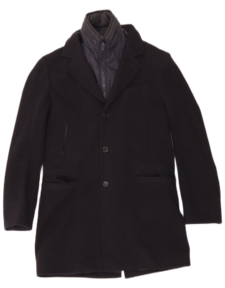 Fay Boys Overcoat 11-12 Years Navy Blue Wool
