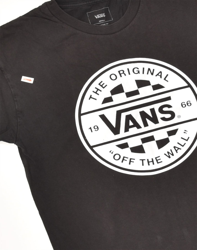 VANS Mens Classic Fit Graphic T-Shirt Top Small Black Cotton | Vintage Vans | Thrift | Second-Hand Vans | Used Clothing | Messina Hembry 