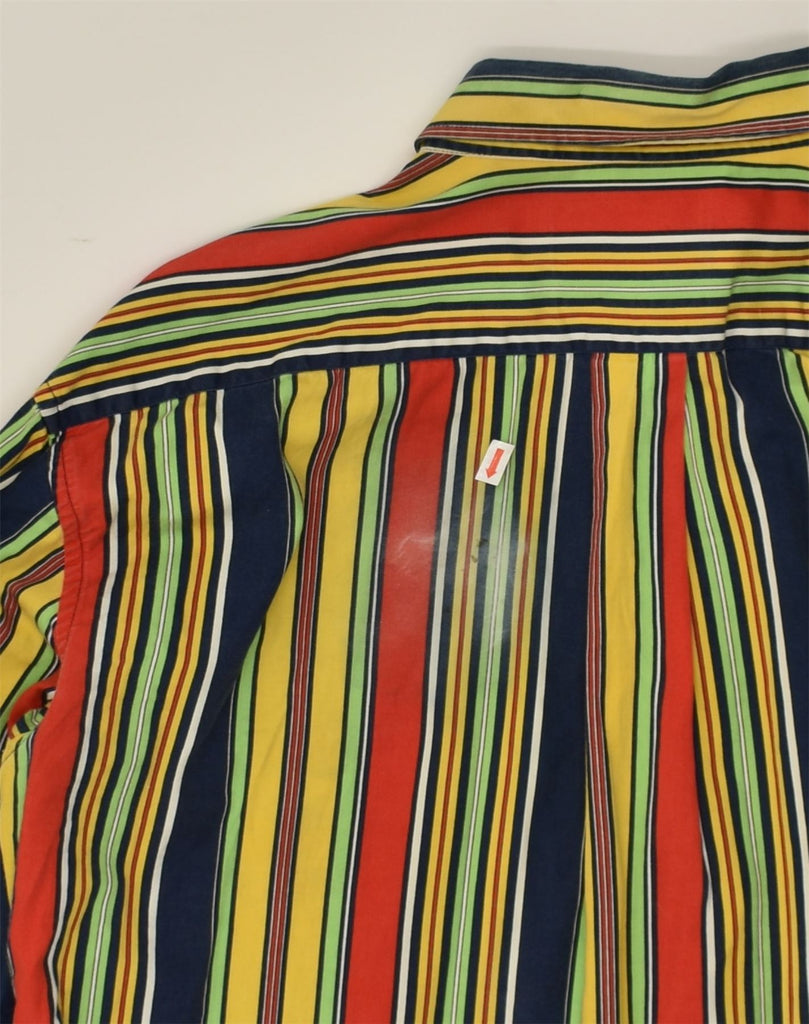 NORTH POLE Mens Shirt Medium Multicoloured Striped | Vintage North Pole | Thrift | Second-Hand North Pole | Used Clothing | Messina Hembry 