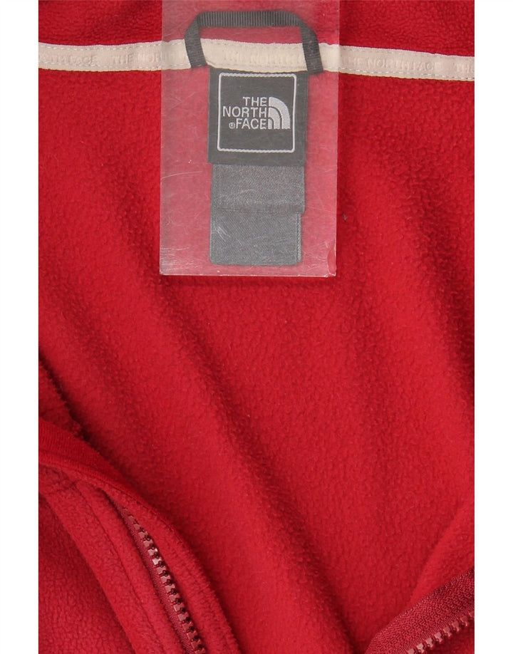 The North Face Mens Liner Fleece Jacket UK 38 Medium Red Polyester