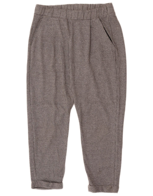 Marks & Spencer Womens Cropped Trousers UK 12 Medium W28 L24 Grey