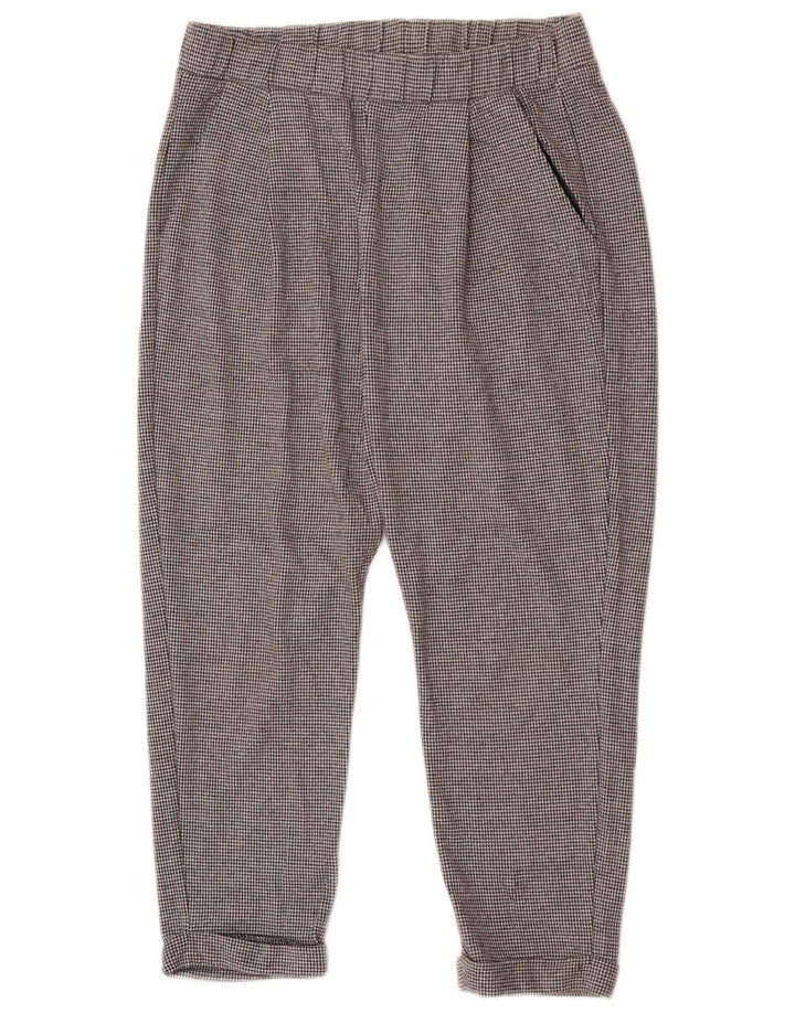 Marks & Spencer Womens Cropped Trousers UK 12 Medium W28 L24 Grey