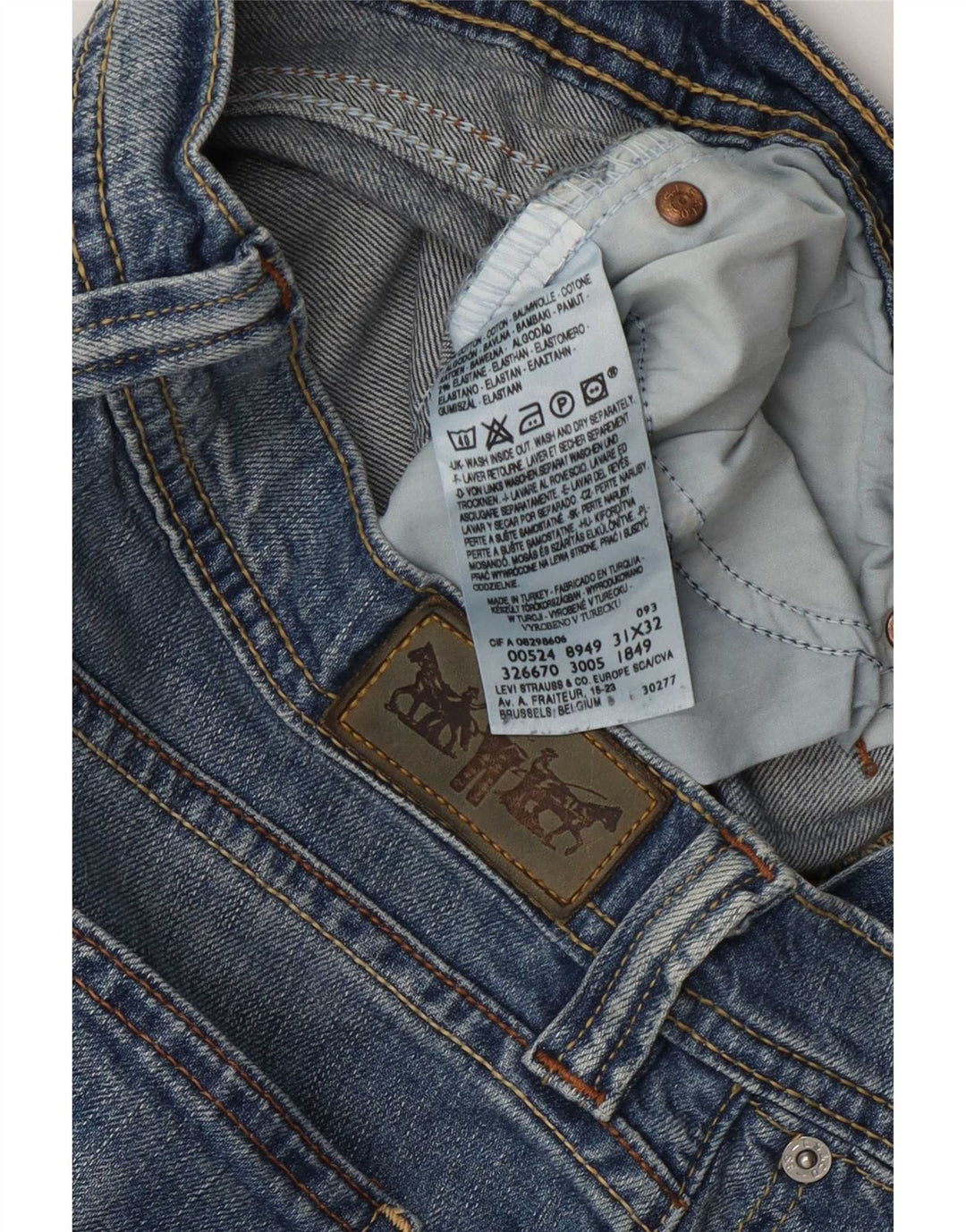 Levi's Womens Bootcut Jeans W31 L32 Blue Cotton