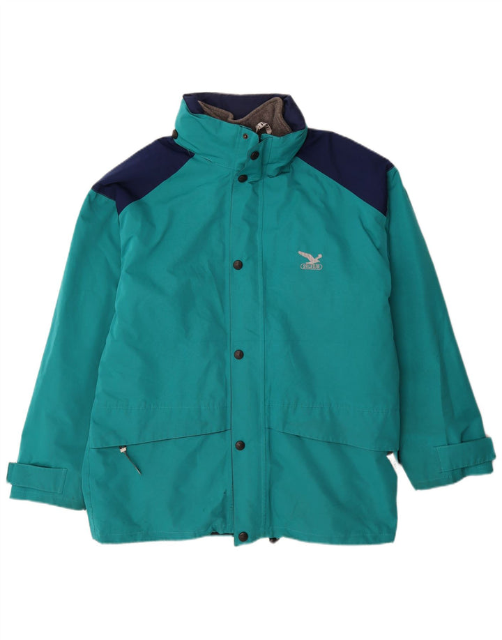 SALEWA Mens Windbreaker Jacket UK 40 Large Blue Colourblock Polyamide