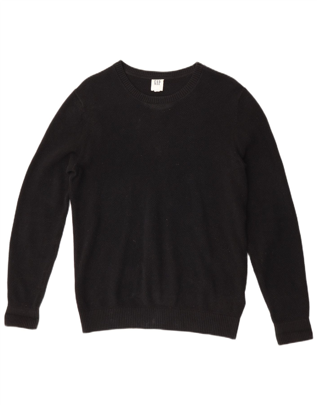Gap Mens Crew Neck Jumper Sweater Small Black Cotton