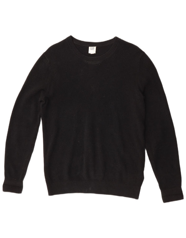 Gap Mens Crew Neck Jumper Sweater Small Black Cotton