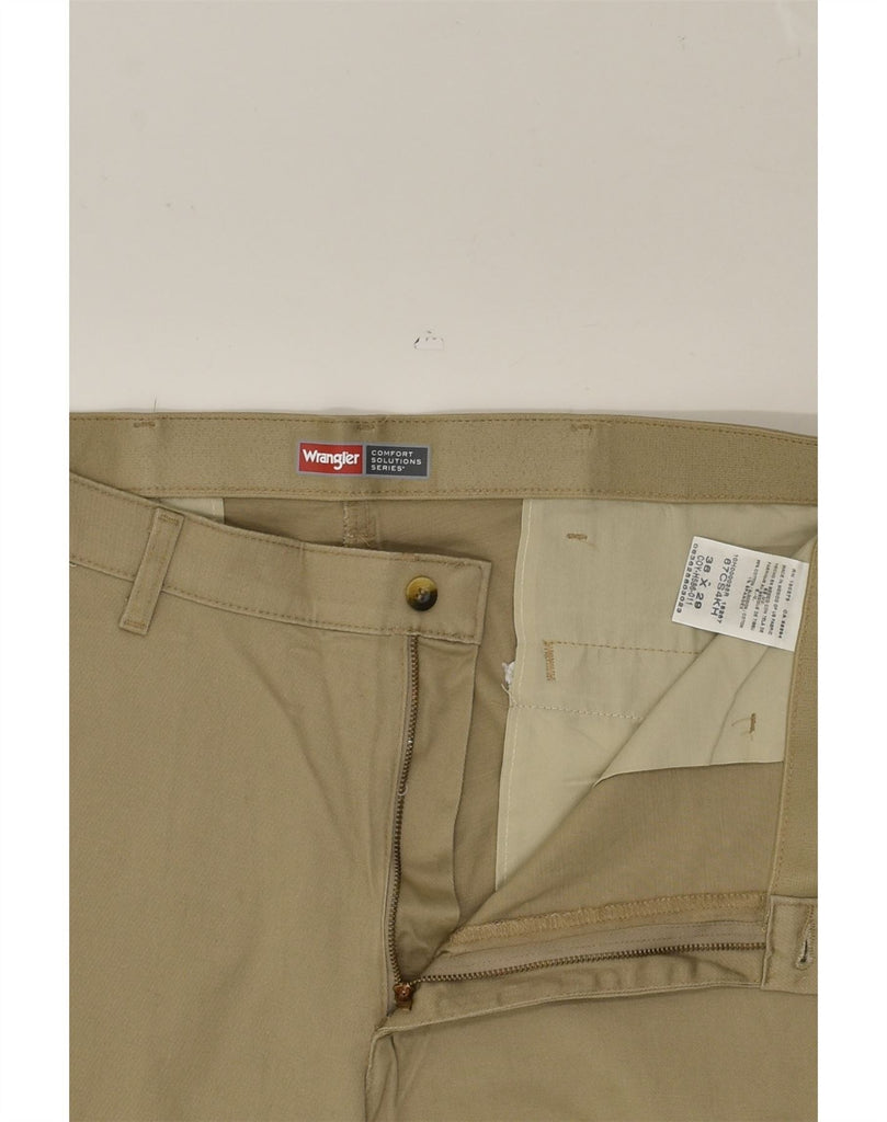 WRANGLER Mens Straight Chino Trousers W36 L29 Khaki Cotton | Vintage Wrangler | Thrift | Second-Hand Wrangler | Used Clothing | Messina Hembry 