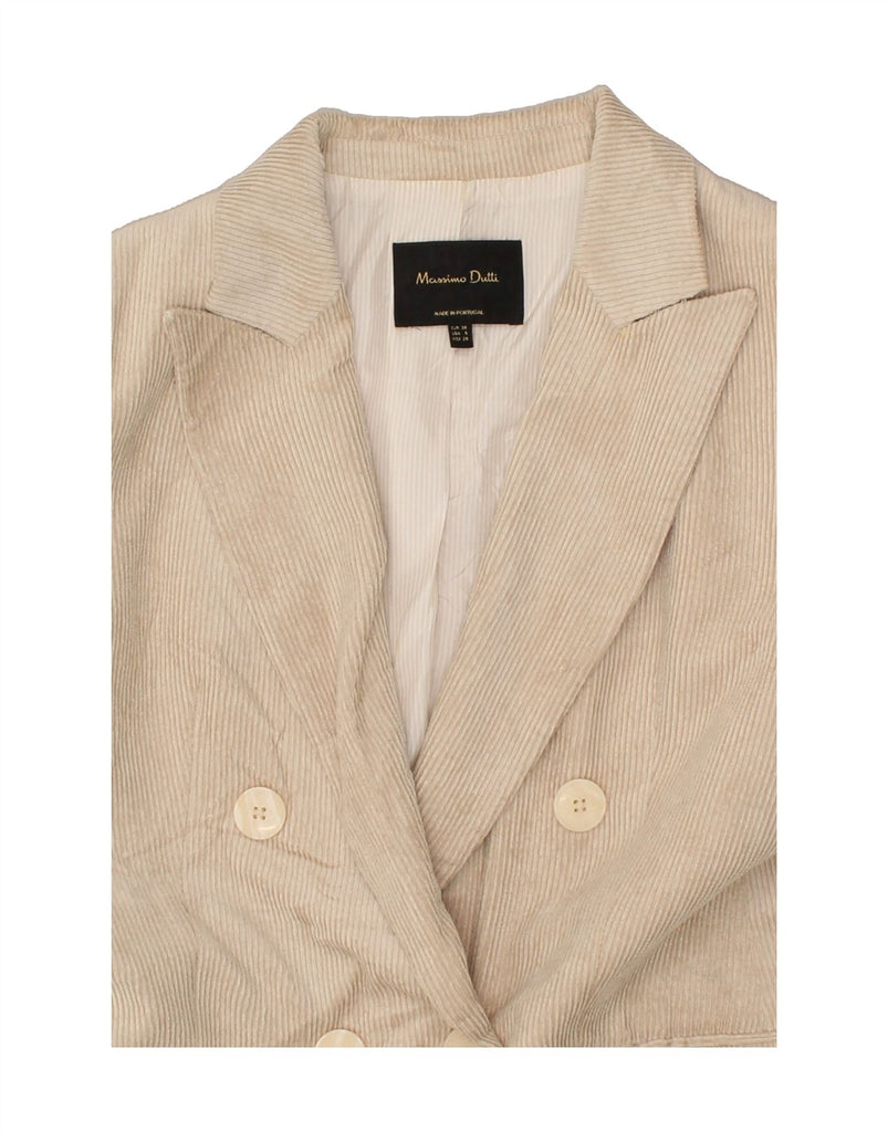 MASSIMO DUTTI Womens Double Breasted Blazer Jacket EU 38 Small Beige | Vintage Massimo Dutti | Thrift | Second-Hand Massimo Dutti | Used Clothing | Messina Hembry 