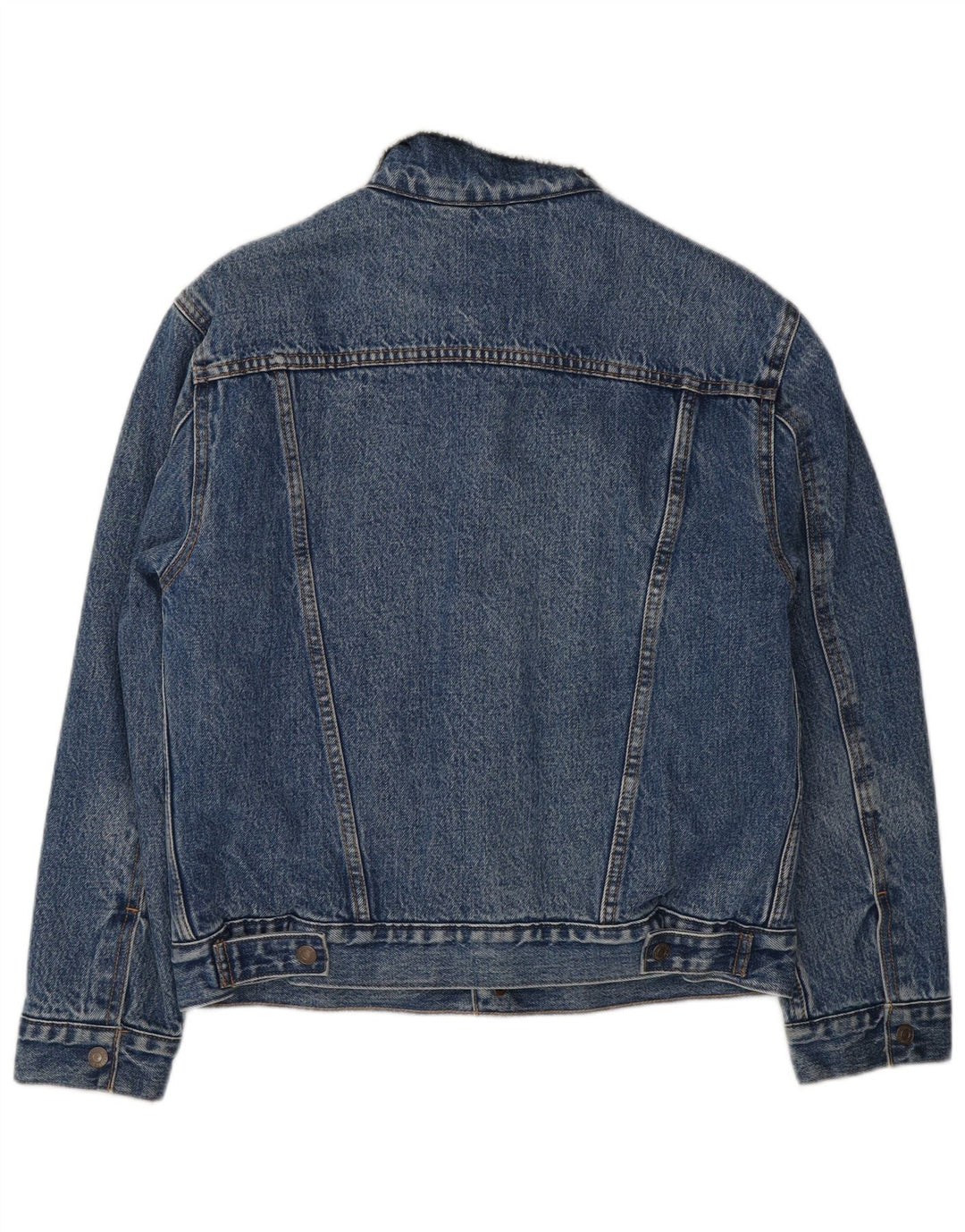 Levi's Mens Denim Sherpa Jacket UK 36 Small Blue Cotton