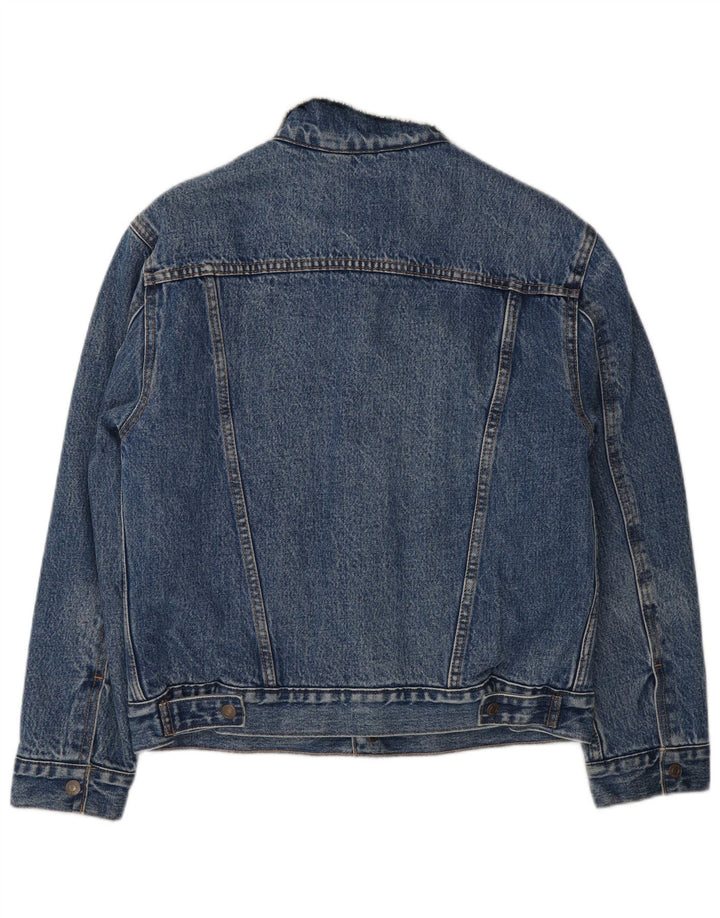 Levi's Mens Denim Sherpa Jacket UK 36 Small Blue Cotton