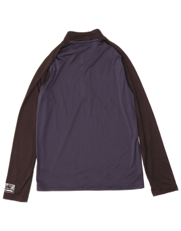 PUMA Boys Pullover Tracksuit Top 11-12 Years Navy Blue Colourblock