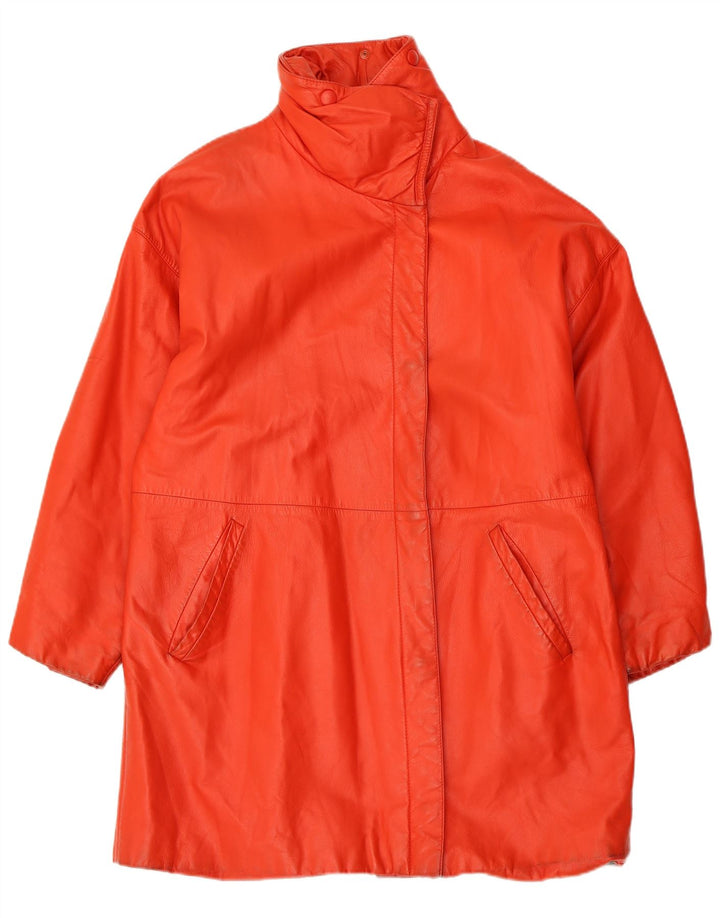 Igi & Igi Womens Leather Coat IT 42 Medium Red