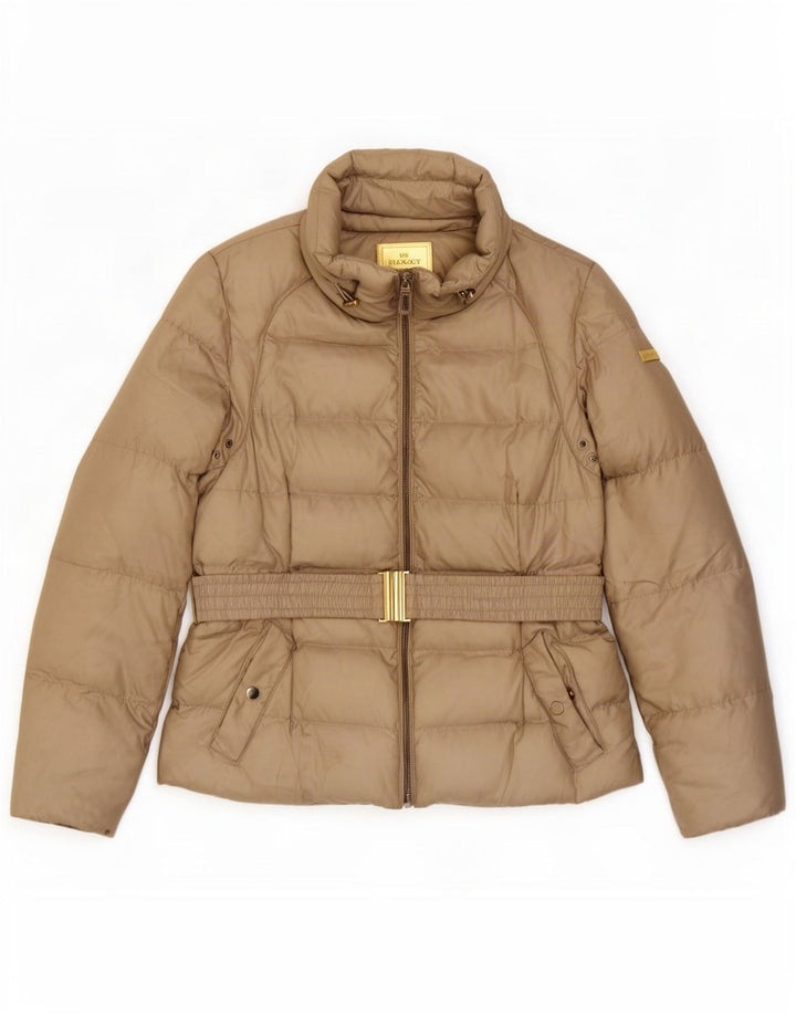 Zara Womens Padded Jacket UK 16 Large Beige Polyester