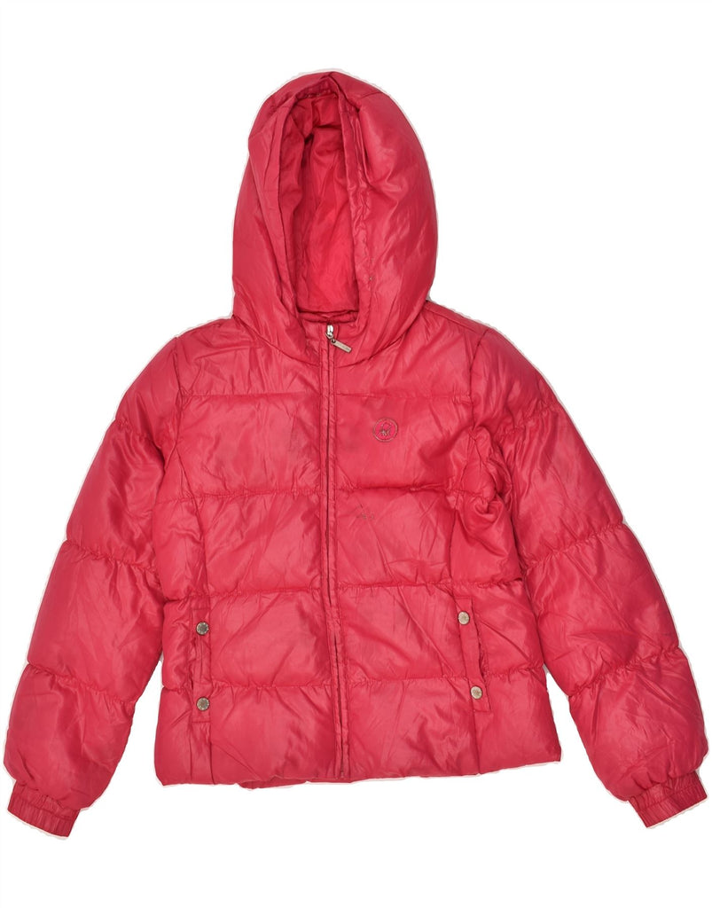 BENETTON Girls Hooded Padded Jacket 13-14 Years Pink | Vintage Benetton | Thrift | Second-Hand Benetton | Used Clothing | Messina Hembry 