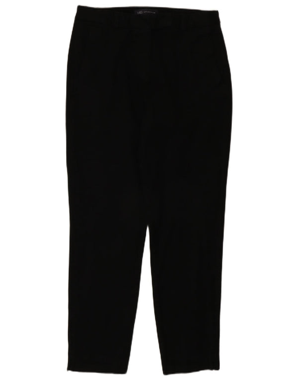 Marks & Spencer Womens High Waist Casual Trousers UK 10 Small W28 L27 Black