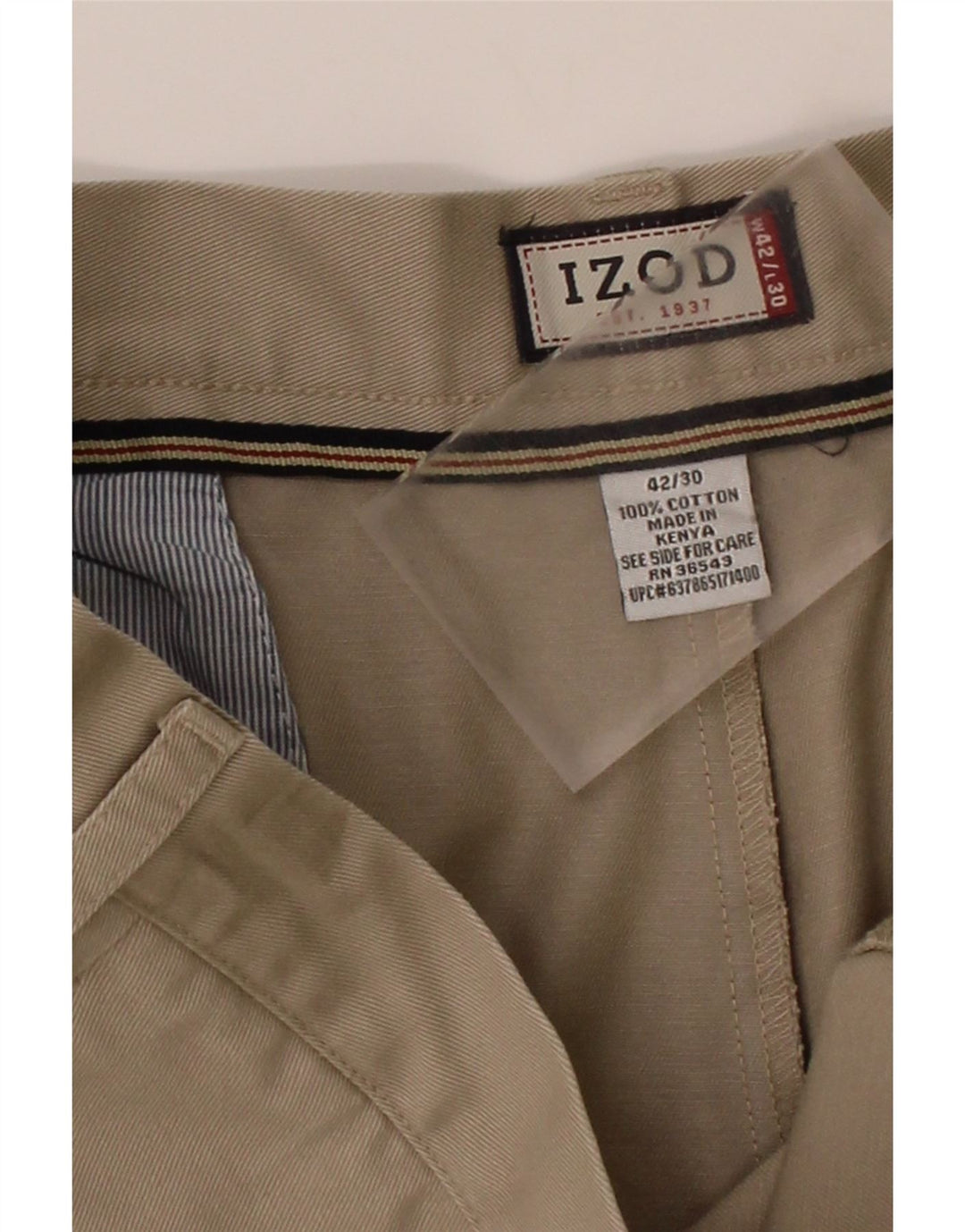 IZOD Mens Pegged Chino Trousers W42 L30 Beige Cotton Vintage Izod and Second-Hand Izod from Messina Hembry 