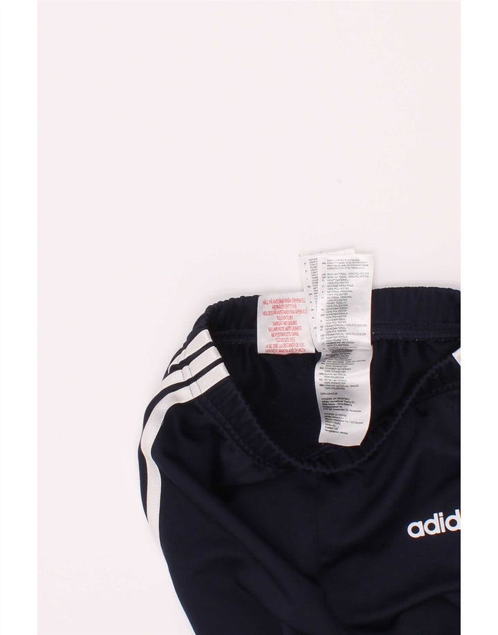 Adidas Boys Tracksuit Trousers Joggers 2-3 Years Navy Blue Polyester