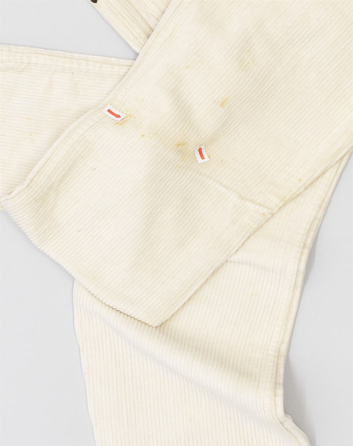 VINTAGE Womens Slim Corduroy Trousers W30 L34 Off White Cotton | Vintage Vintage | Thrift | Second-Hand Vintage | Used Clothing | Messina Hembry 