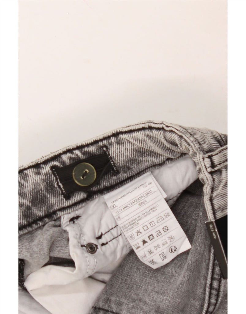 SISLEY Girls High Waist Loose Jeans 13-14 Years 3XL W28 L28 Grey Cotton Vintage Sisley and Second-Hand Sisley from Messina Hembry 