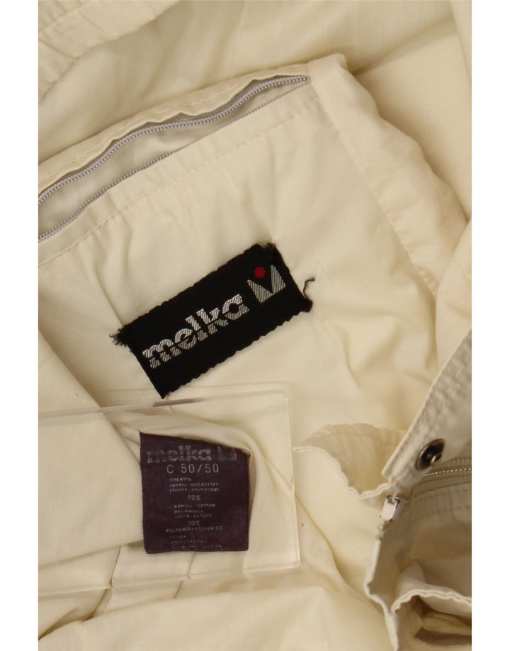 Melka Mens Bomber Jacket EU 50 Large Off White Cotton