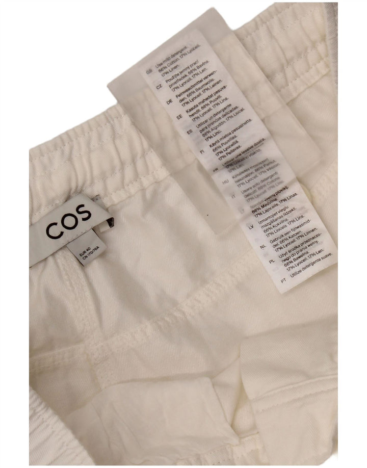 Cos Womens Straight Chino Trousers Medium White Cotton